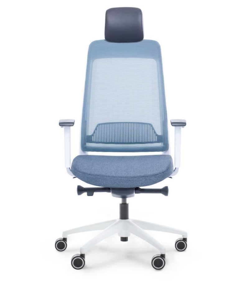 przód fotel niebieski ergonomiczny Shine EFG 100W