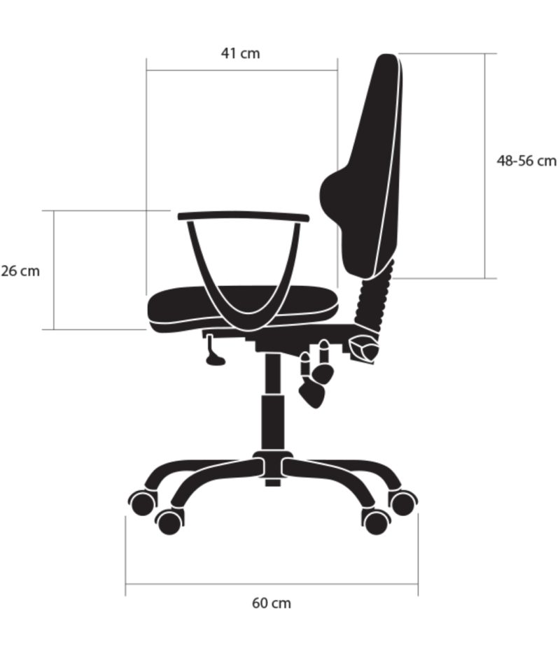 wymiary boku krzesła ortopedycznego classic