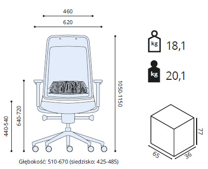 fotel ergonomiczny wymiary