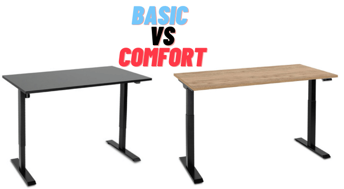 biurko basic porównanie z biurkiem elektrycznym comfort