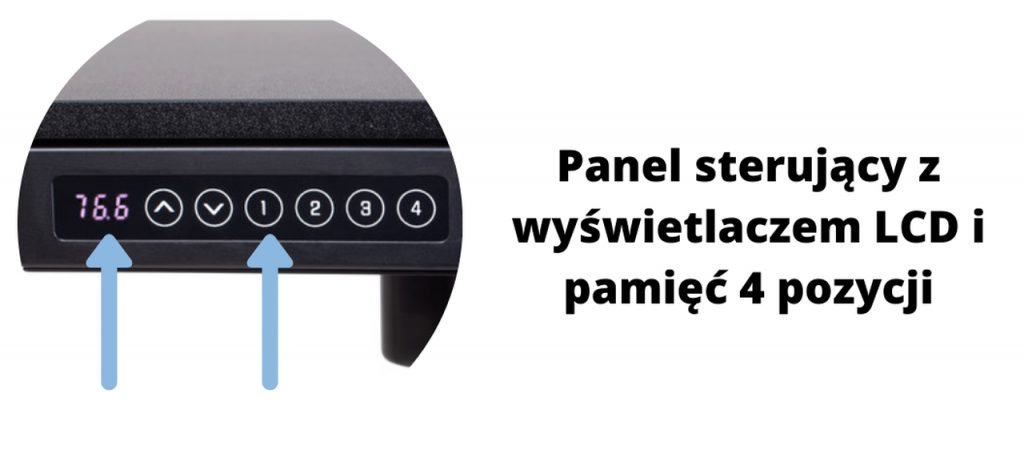 biurko elektryczne z regulowanÄ… wysokoÅ›ciÄ… Smart ZB-150 -panel sterujÄ…cy