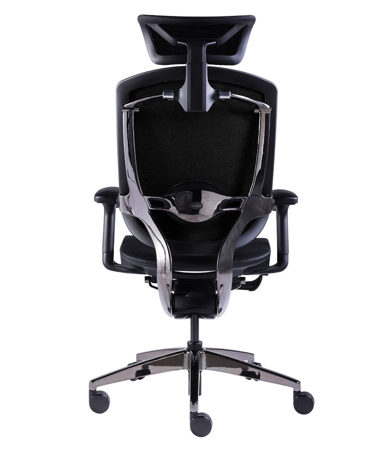 Fotel biurowy ergonomiczny Zhuo Maven - chrom czarny